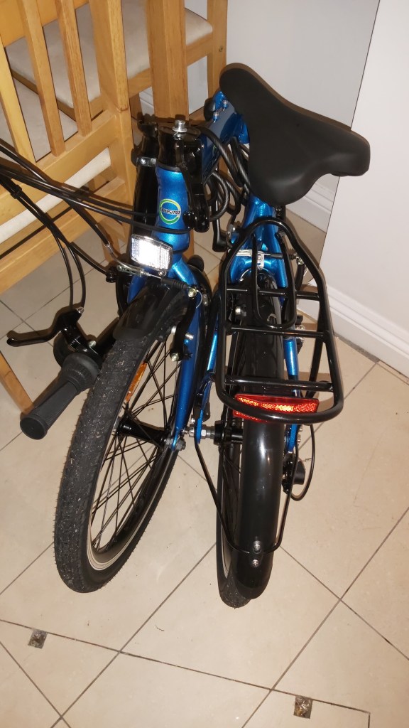 The same bike in its folded state.